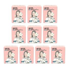 [SALLY'S LAW] Sanitary Pads Signiture Slim Fit Medium 6PCS - 100% PLA Cover, Stylish line with adhesion, Eucalyptus Scent, Breathable Film, Double Leak-Proof Protection - Made in Korea